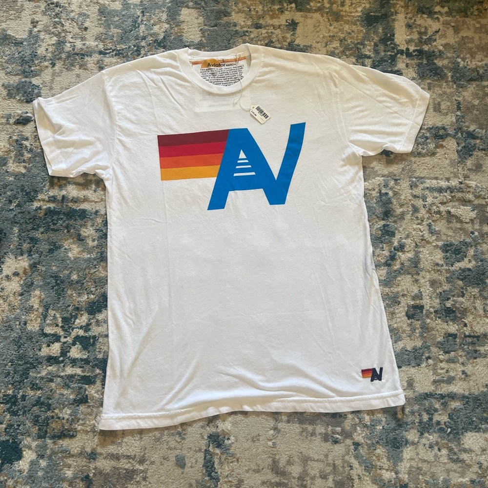 Aviator Nation White Tee NWT